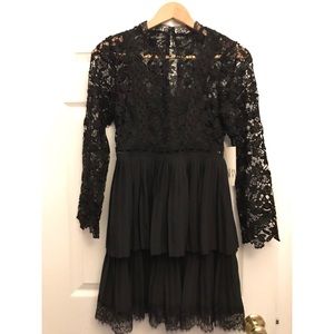 NWT Zara Pleated Lace Dress